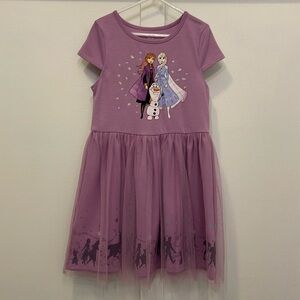 Disney Frozen II Anna, Elsa, and Olaf Purple Dress Size m 7 - 8.